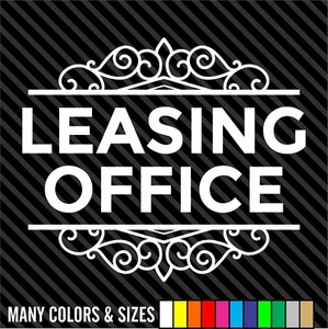 Leasing Office Store Front Decal Sticker - Business Sign - Door Store Decal - Picture 1 of 15
