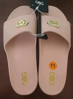 Sandalias sin cordones GBG rosa para mujer talla 11 Foto 1 de 3
