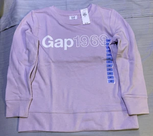 Gap Girl's Terry Lined Long Sleeve Graphic Print Pullover Sweatshirt - Picture 1 of 7