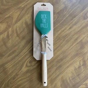 Set spatola e tagliabiscotti verde Rae Dunn "DECK THE HALLS" - Foto 1 di 4