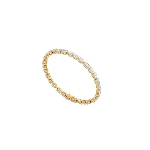 Women's 18k Gold Moissanite Prong Set Mixed Shape Moissanite Celestine Bracelet - Picture 1 of 19