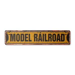 MODEL RAILROAD Vintage Street Sign trains scenery railroading layouts hobby - Imagen 1 de 4