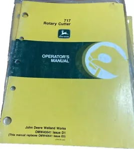 Manual de operador de cortador rotativo John Deere 717 OMW40641 - Imagen 1 de 5