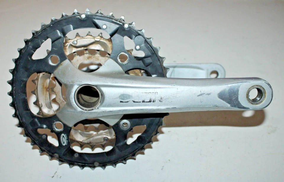 Pedivela tripla Shimano FC-M591 170mm 44/32/22t BCD104 cinza MTB sujeira remetente EUA - Imagem 1 de 4