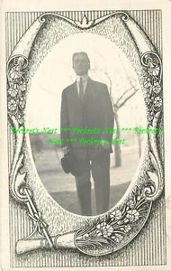 RPPC ca 1915 Matthew (Matej) Sopko Bencur Slowakei Einwanderer NY WWI Tierarzt Musiker - Bild 1 von 6