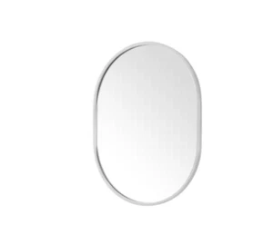 H D Emmeline 24 in. W x 32 in. H Oval Framed Wall Mount Mirror in Brushed Nickel - Picture 1 of 4