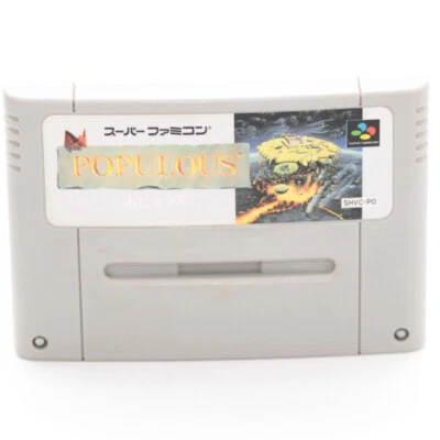 POPULOUS SFC SNES Tested&Working Nintendo Super Famicom Japan - Image 1 of 4