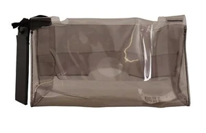 PINKO Black Clear Plastic Transparent Pouch Purse Clutch Women's Bag Authentic - Picture 1 of 4
