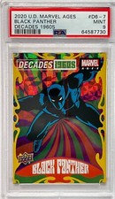 2020 Upper Deck Marvel Ages Decades 1960s PRISM Black Panther #D6-7 PSA 9
