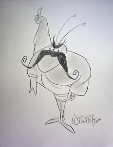 Lápiz de animación Mighty Angelo Willie Ito firmado dibujado a mano Warner Bros. - Imagen 1 de 3
