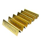 Golden Metal Table Top Reserved Sign for Restaurants Wedding Ceremony and Eve...