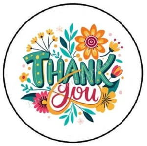 THANK YOU ENVELOPE SEALS LABELS STICKERS PARTY FAVORS - Picture 1 of 2