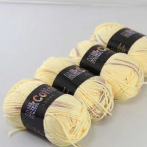 AIP Soft Baby Cotton Yarn New Hand dyed Wool Socks Scarf New Knit 4Skeinsx50g 13 - Picture 1 of 4