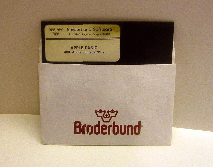 Apple  Panic by Broderbund for Apple II+, Apple IIe, Apple IIc and Apple IIGS - Image 1 of 1