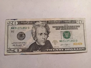 Birthday / Anniversary Five 5 Dollar 1952 Fancy Serial Number Circulated - Picture 1 of 1