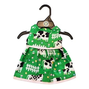 Handmade Dress For Cabbage Patch Kid 16” Doll - Cows On Farm Country Pasture - Picture 1 of 1