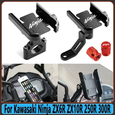 For Kawasaki Ninja ZX6R ZX10R 250R 300R Mobile Phone Holder GPS stand bracket - Imagem 1 de 4
