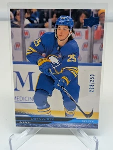 2024-25 Upper Deck Series 2 #260 Owen Power Deluxe #'d 223/250 Buffalo Sabres - Bild 1 von 2