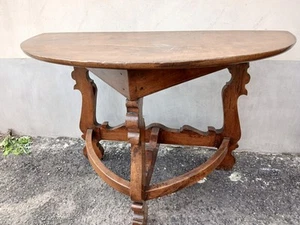 CONSOLE NOCE GROSSO SPESSORE - FINE '800 EMILIA - CHIODI ANTICHI - POCO RESTAURO - Foto 1 di 20