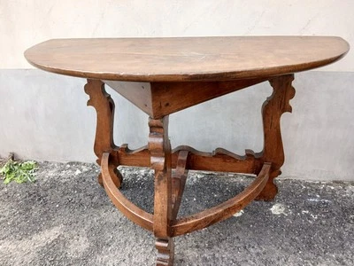 CONSOLE NOCE GROSSO SPESSORE - FINE '800 EMILIA - CHIODI ANTICHI - POCO RESTAURO - Immagine 1 di 4