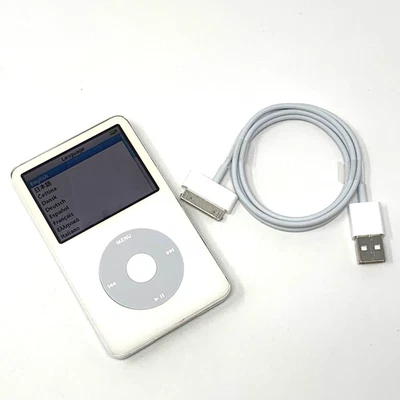 Apple iPod Video Classic 5th 5.5th Gen White 30GB MA444LL/A  MP3 --- NEW BATTERY - Image 1 of 4