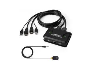 KVM Switches Display Port 4K, HDMI 2.0 2 PC auf 1 Monitor Hotkey Steuerung HDMI &USB - Bild 1 von 5