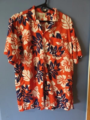 Camisa Hawaiana Waikiki Creations Vintage Manga Corta Abotonada L Hibisco Foto 1 de 4