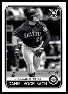 2020 Topps Big League Black and White Daniel Vogelbach 42/50 Seattle Mariners - Bild 1 von 2