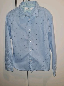 H&M Shirt Boys Size:5-6yrs Blue Color Kids Shirt With Star - Picture 1 of 3