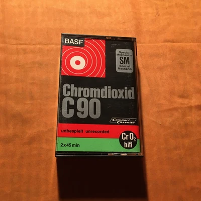 BASF Chromdioxid SM C 90 Cassette,IEC II/High Position,sehr guter Zustand,1971 - Image 1 of 4