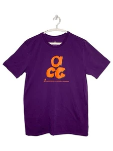 Nike ACG Mens Medium Shirt Athletic Cut Short Sleeve Graphic Purple - Picture 1 of 5