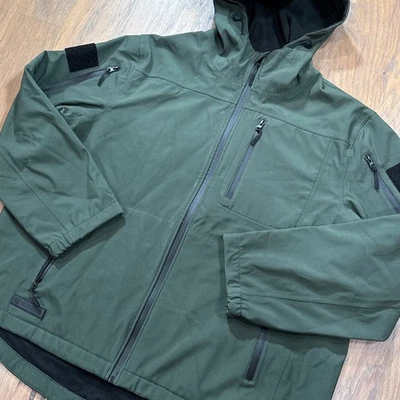 Baerskin Jacket Mens 3XL Army Green Tactical Softshell Hood Waterproof Full Zip - Image 1 of 4