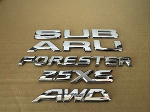 03-05 Subaru Forester 2.5XS AWD Rear Emblem Badge Set Letters Set 2003-2005 - Picture 1 of 7