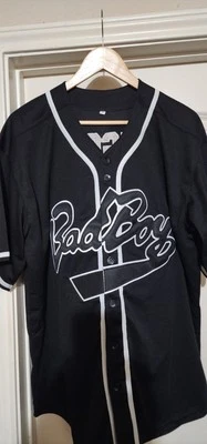 Bad Boy BIGGIE 10 Jersey Adult XL Baseball Shirt Hip Hop Black White  - Image 1 of 4