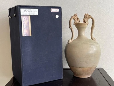 Chinese Tang Dynasty Dragon Vase / H 30[cm] / Qing Ming Yuan Plate - Image 1 of 4