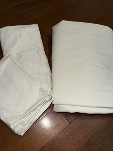 3 Pc Room & Board Duvet 100% Linen Duvet Cover 2 Standard Shams Beige READ - Picture 1 of 10