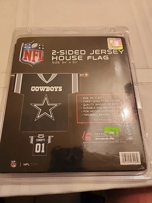 Dallas Cowboys Jersey Flag 34x30 2 Sided Banner USA SHIPPING - Image 1 of 3