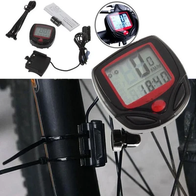 Велосипедный компьютер MPH KMH водонепроницаемый ЖК-дисплей спидометр цикл цифровой одометр - Изображение 1 из 4