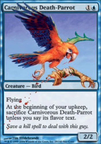 Light Play x 1 Carnivorous Death-Parrot - Foil Unhinged - Image 1 of 1