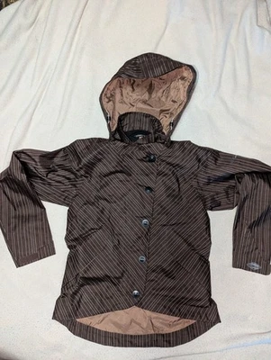 WOMEN'S COLUMBIA TITANIUM RAIN COAT JACKET INTERCHANGE ZIPPER SNAP BROWN SZ M - Image 1 of 4