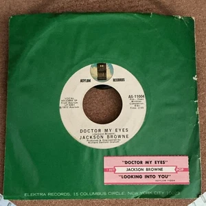 Jackson Browne 45RPM “Doctor My Eyes” 1972 70s Classic Rock 7” w/ Jukebox Strip - Picture 1 of 3