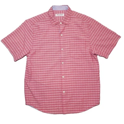 Camisa Tommy Bahama Coconut Point Island Zone Hawaiana Aloha Para Hombres Rosa Mediana Foto 1 de 4