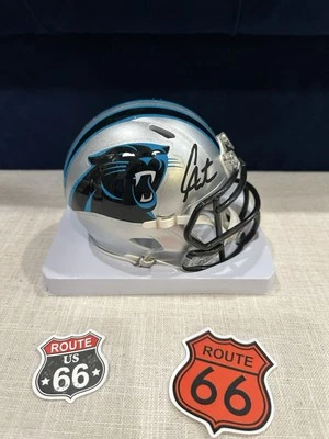 Cam Newton SIGNED Carolina Panthers Speed Mini Helmet Player Certified Hologram - Image 1 of 4