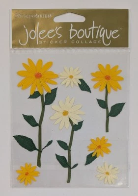 Pegatinas para álbumes de recortes de flores amarillas doradas de Jolee's RARAS Foto 1 de 2