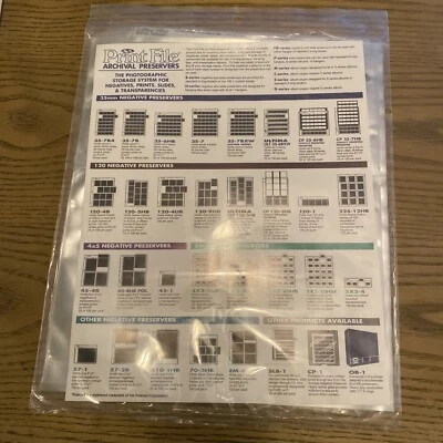 Opened  Print File Archival 12 pages of 35mm Negative Preservers - Image 1 of 2
