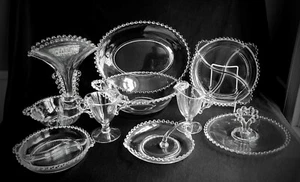 10 Serving Pieces Candlewick Clear by Imperial Glass Ohio Excellent Grandmas Set - Picture 1 of 8