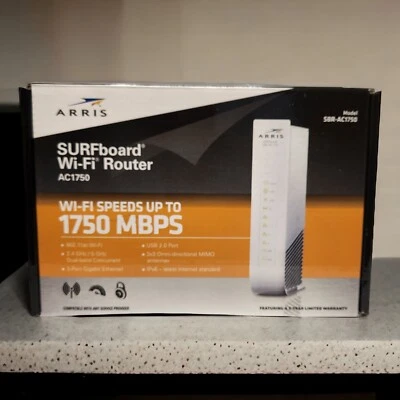 ARRIS SURFboard Wi-Fi Router Modem SBR-AC1750 Speeds Up To 1750 MPBS! w Cord - Image 1 of 4