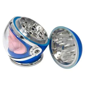 4-part 65mm Crushers Grinder Helmeted Hero Skull Herb Grinder, Blue - Picture 1 of 2