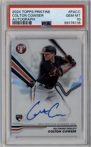 Autógrafo Topps Pristine #PACC Colton Cowser RC 2024 PSA 10 Refractor Orioles - Imagen 1 de 2