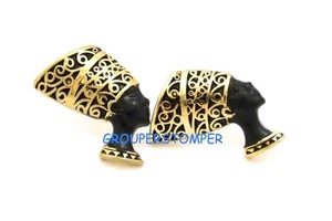 Nefertiti Queen Of The Nile Earrings New Pendant Head Stud Post Style Egyptian - Picture 1 of 10